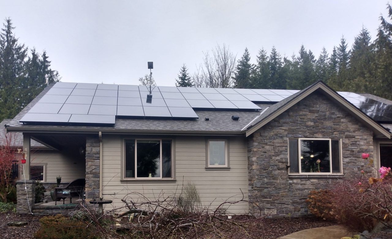 Existing rooftop solar array expanded by 3.15 kW by Power Trip Energy on a Port Ludlow, WA home, 2026