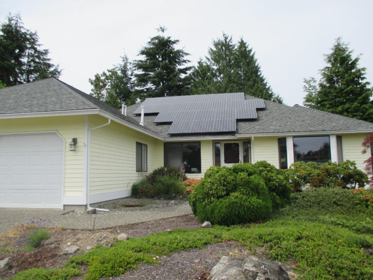 6.21 kW rooftop solar array installed by Power Trip Energy on a Silverdale, WA home in 2016