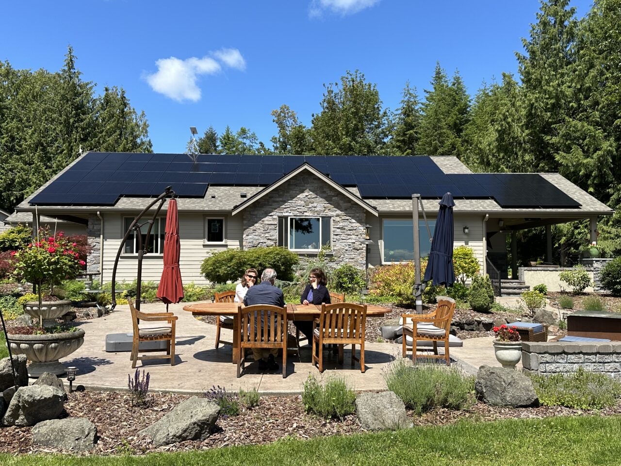 22.78 kW rooftop solar array installed by Power Trip Energy on a Port Ludlow, WA home in 2024